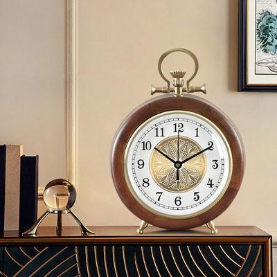 2025 Simple Living Room Desktop Clock, Table Clock for Home Bedroom, Silent Clock, Creative American-style Decoration Clock