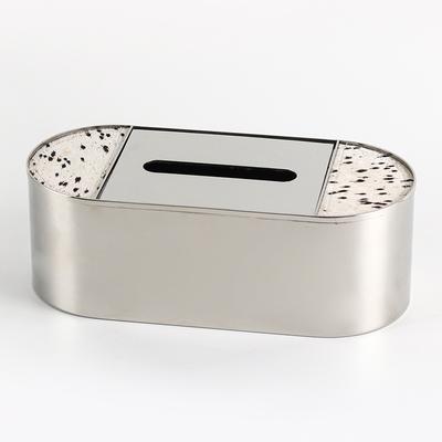 Leichte Luxus-Taschentuchbox aus geflecktem Fell, Metall, Dekoration für Hotel, Restaurant, Küche, Taschentuchbox, Dekoration, Modellraumdekoration