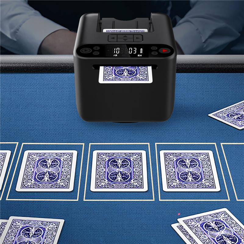 Automatic Dealing Machine 360° Rotating Playing Cards Dealer 5000mAh Rechargeable Intelligent Electric Dispenser Poker Tool