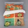 Uhr Bettbezug-Set für Kinder Jugendliche Jungen Mädchen Leichtgewichtige Daunenbettbezüge Schlafzimmerdeko 2 Kissenbezüge 1 Bettbezug Keine Decke