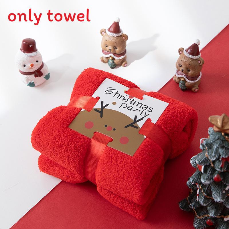Christmas Holiday Towel With Coral Fleece Material For Festive Gift Giving