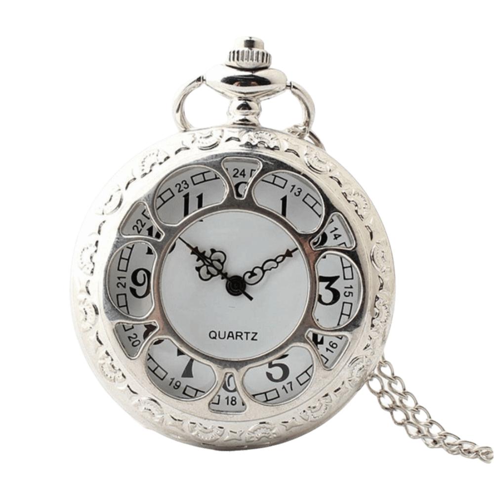 Quartz Movement Pocket Watch Steampunk Chain Watches Fashion Accessory Clock Necklace  Best Gift