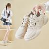 Women's Chunky Platform Sneakers Casual Breathable Lightweight PU Leather Walking Shoes Comfortable Non-Slip Lace-up Work Tennis Sneakers for Women