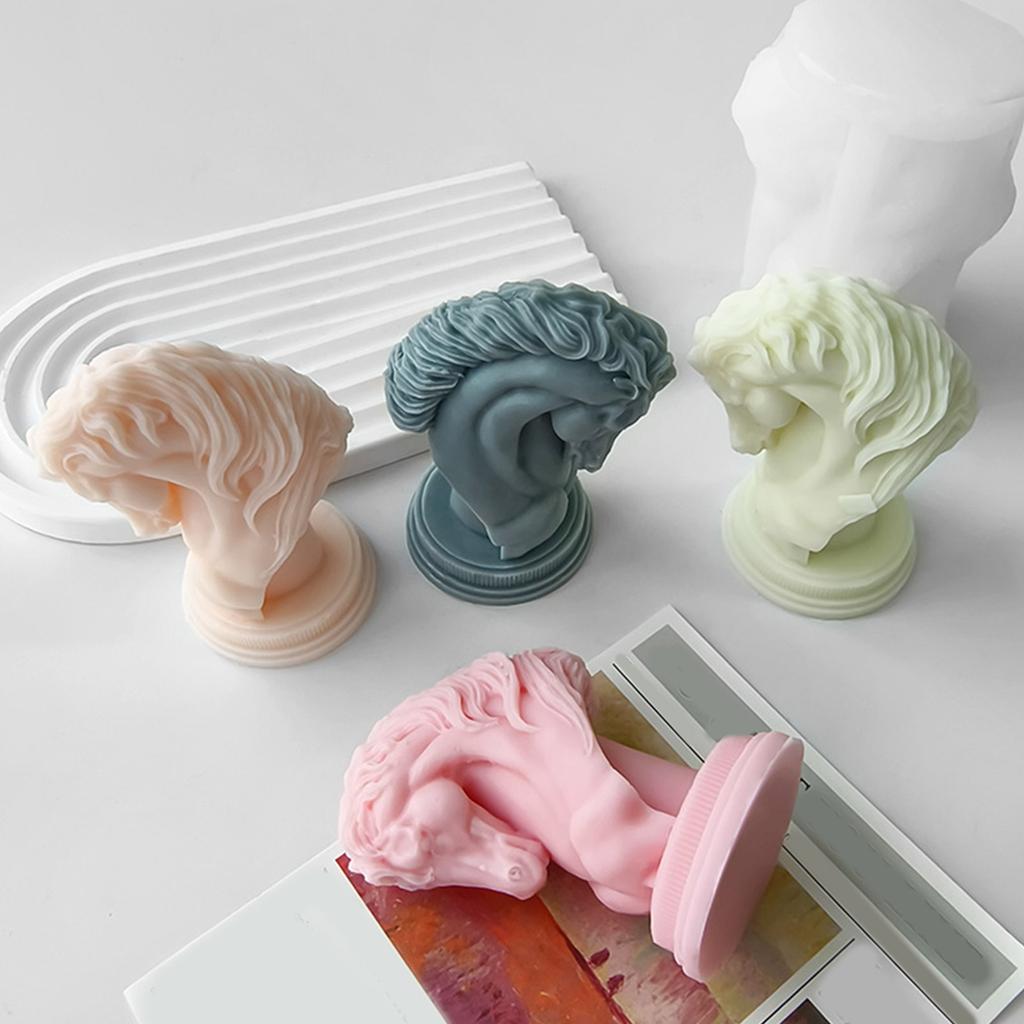 Exquisite Silicone Mold for Horse Head Sculptures Candle Unique Scented Candle Crafts and Gifts Creating Moulds