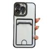 Electroplated Card Holder iPhone Case for iPhone 17, Compatible with Apple 15/16e, Transparent, Simple Design for 14/13/12, Fits Models 11/78.
