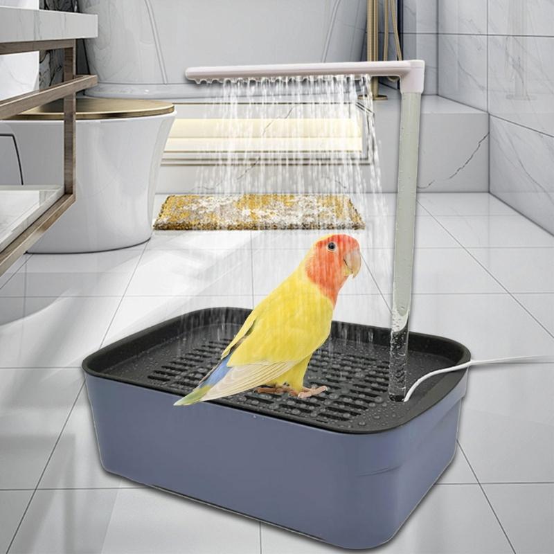Automatic Pet Bird Bath Bird Bathhouse Bathtubs Parrots Water Circulations Bathtubs for Cage Accessories