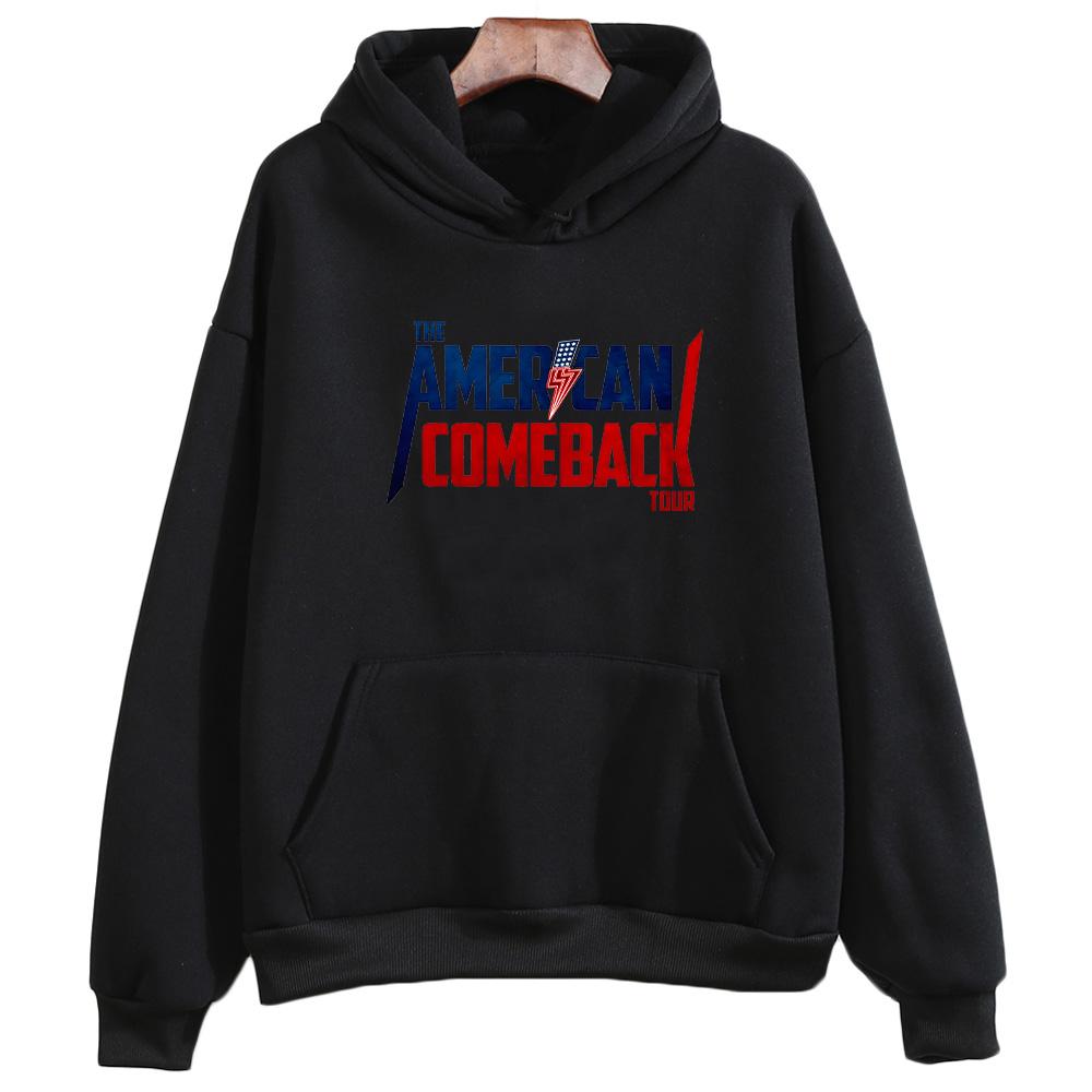 America Comeback Tour Grafisk Hoodie Charlie Kirk Frihet Pullovrar Amerikansk Stil Klassiska Sweatshirts Dam Herr Y2K Långärmad