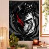 New Japanese Retro Anime Berserk Art Printed Tapestry for Dorm Bedroom Wall Decor Atmosphere Decoration Background Cloth