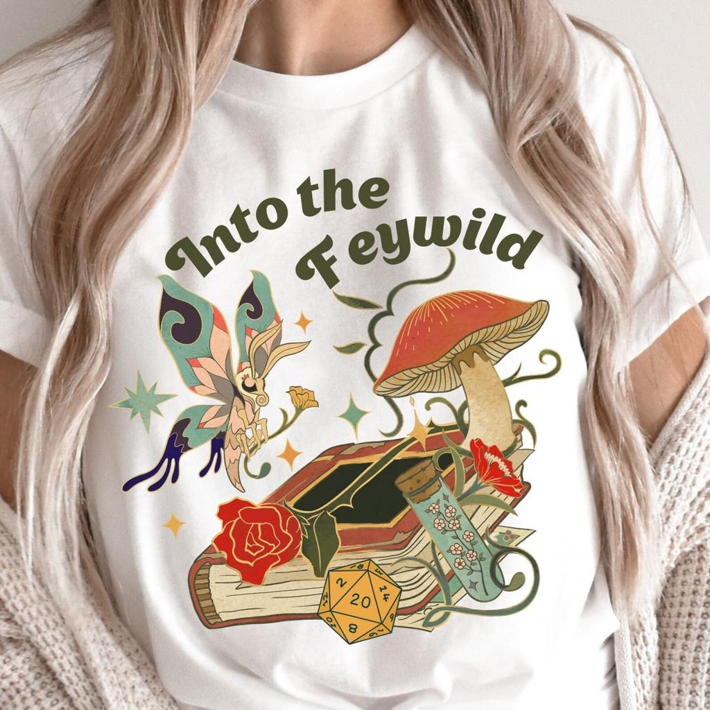 DND FEYWILD SHIRT | | The Wild beyond the Witchlight shirt | Dnd Mushroom Dice | Dnd Butterfly dice | Witchlight carnival | Dnd book