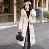 Down Cotton Coat for Women, Thickened Fur Collar, Knee-length Loose Winter Korean Style Cotton Coat, Long New Cotton Jacket