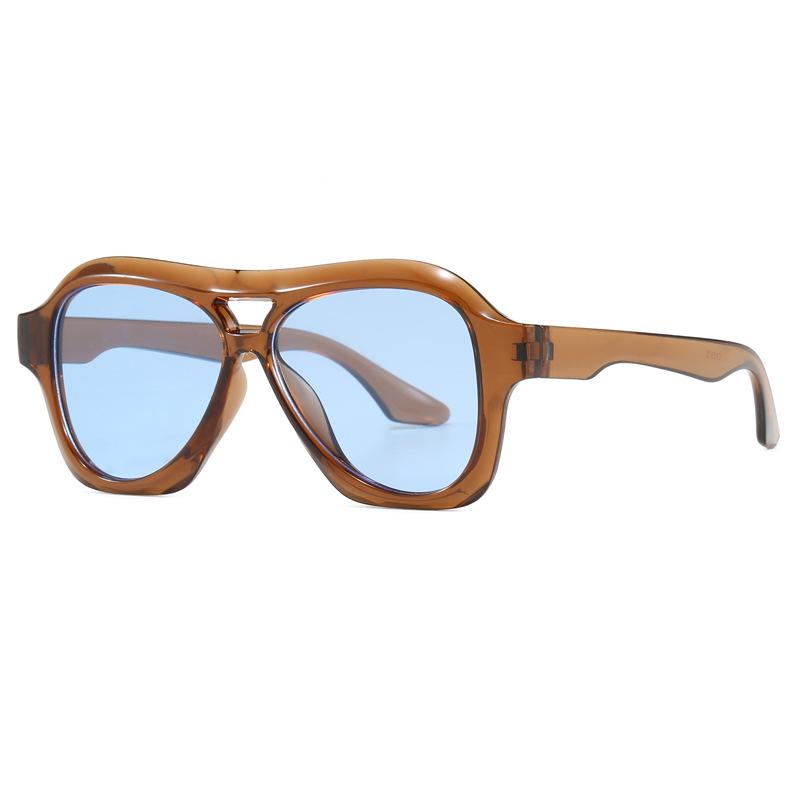 Retro Anti-UV Large Frame Sunglasses - High-End Fashion for Men and Women