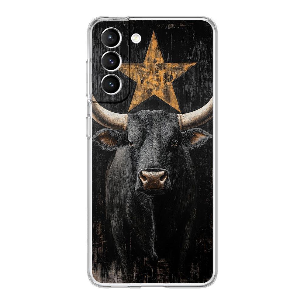 

Phone Case For Samsung Galaxy S25 Edge S24 Plus S23 FE S22 S21 S20 Ultra 5G S10 Soft Clear Cover Bull Animal Samsung S25Ultra