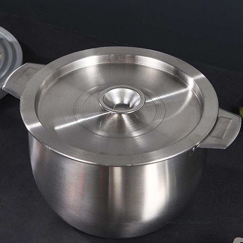 20/22/24Cm Stainless Steel Cookware Lid Reusable Cooking Pot Cover Wok Cover Frying Pan Lid Flat Pan Cover For Bowls Basins
