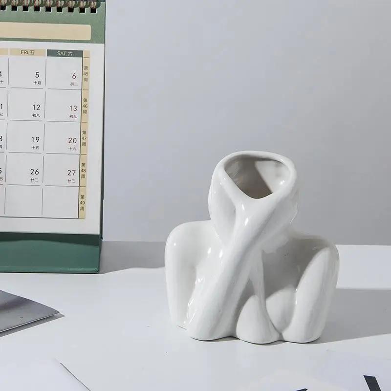 Nordic Body Shaped Ceramic Vases Creative Design Flower Sets Living Room Flower Arrangements Nice Art of Home Use Furnishings