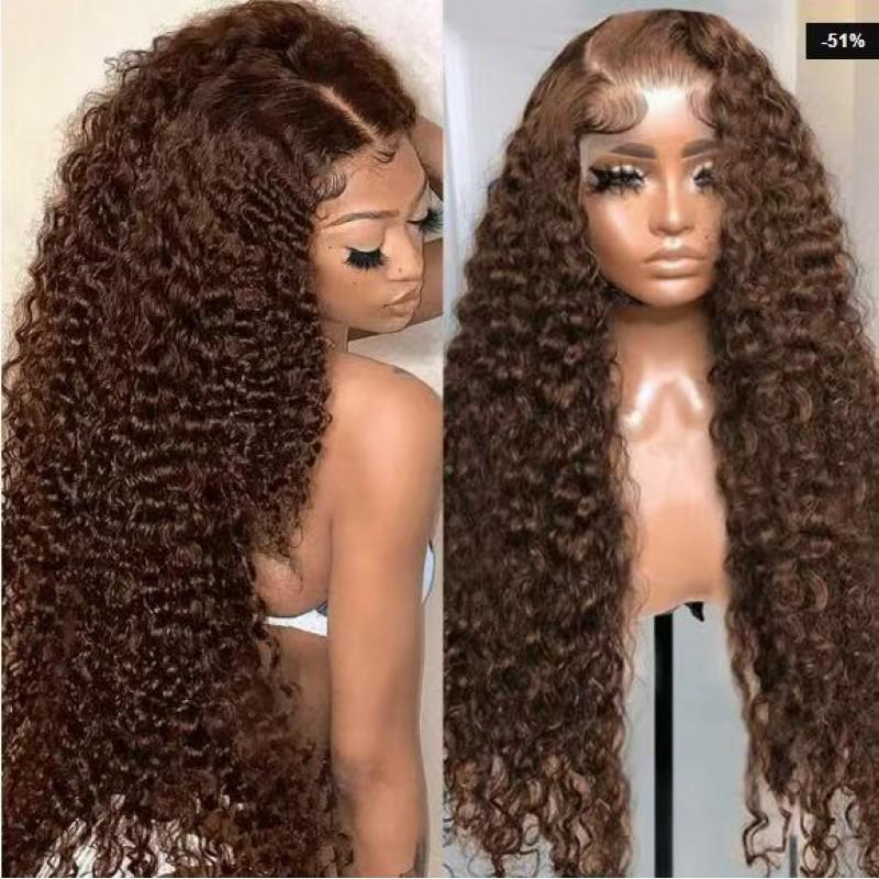 Black Long Curly Hair Wig Female Middle African Small Corn Perm Full Headgear