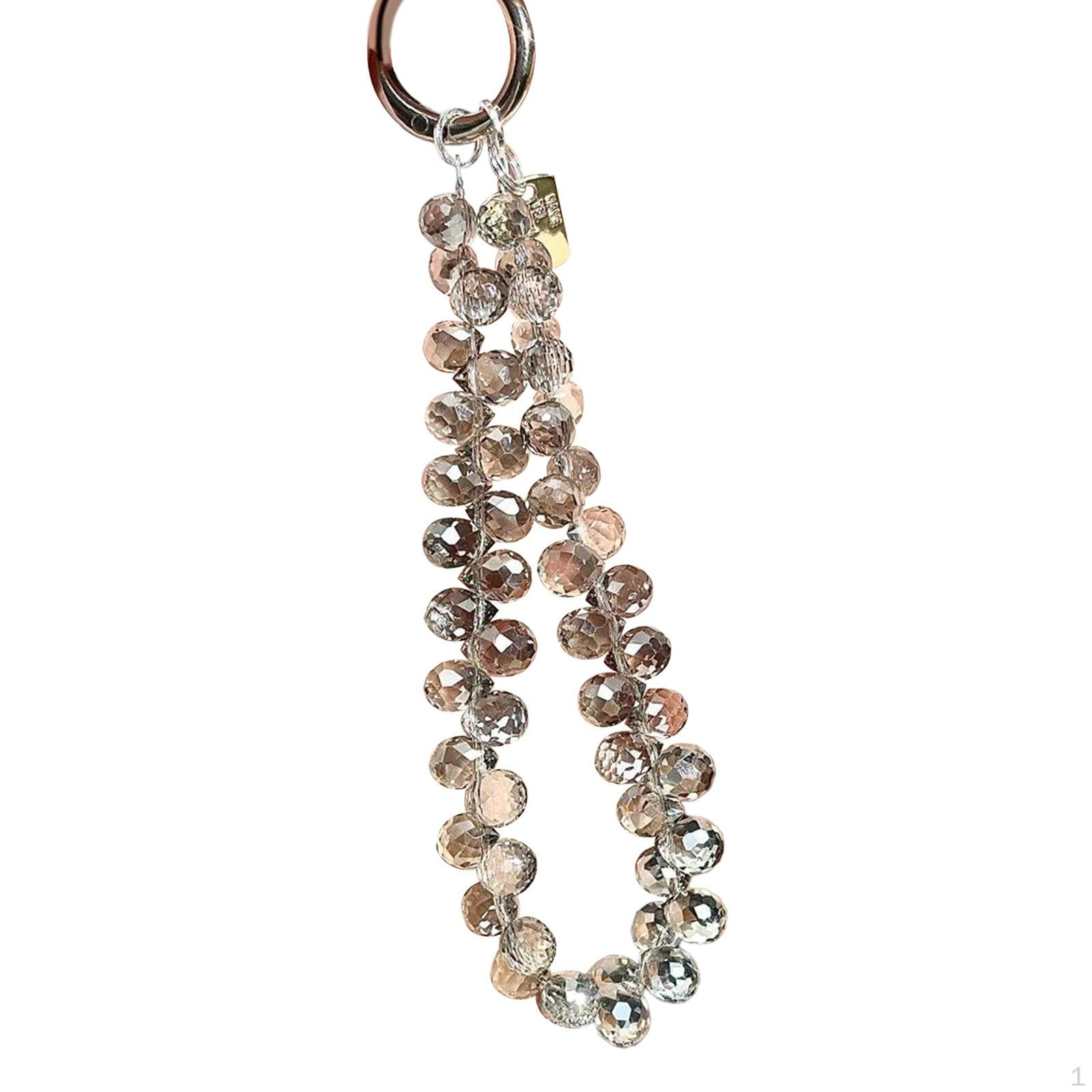 

Цепочка для сотового телефона с подвеской, шнурок, брелок, шнур с бусинами для аксессуаров Transparent Gray