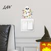 Holiday Switch Decals Halloween Ghost Decorative Sticker, Cartoon Fairy Lamp Decal for Light Wall Switch, Removable Sticker Bedroom Living Room
