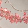 Layered Flower Necklace Set for Women, Dainty Crystal Snowflake Adjustable Choker with Extender, Silver Plated Summer Beach Jewelry, Sweet Vacation