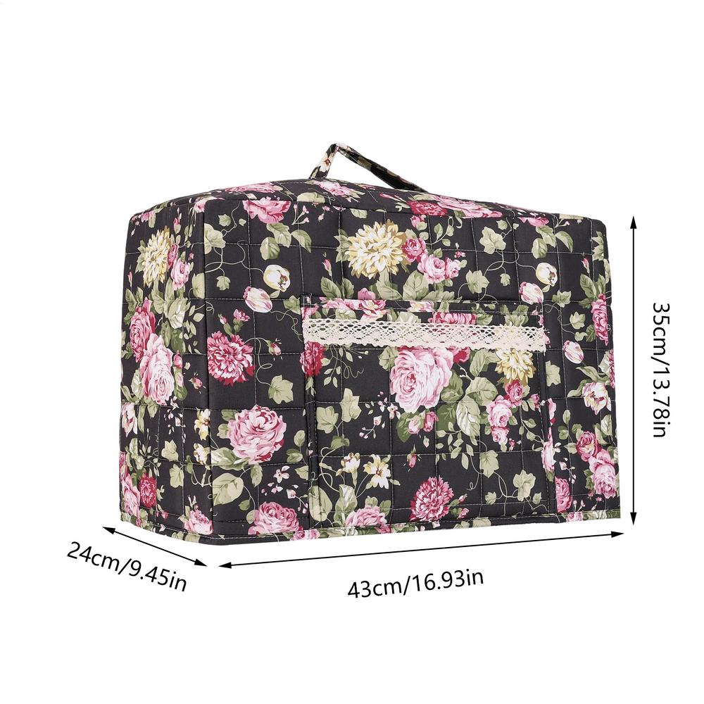 2-in-1 Nähmaschinen-Staubschutz Nähwerkzeug-Aufbewahrungskorb Boho Trage-Tasche Stepp-Nähmaschinenabdeckung Schutz