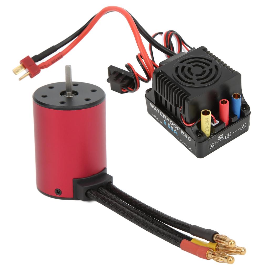 S3650 4300KV Brushless Motor 60A Brushless ESC Combo Set for 1 10 RC Car Upgrade Parts