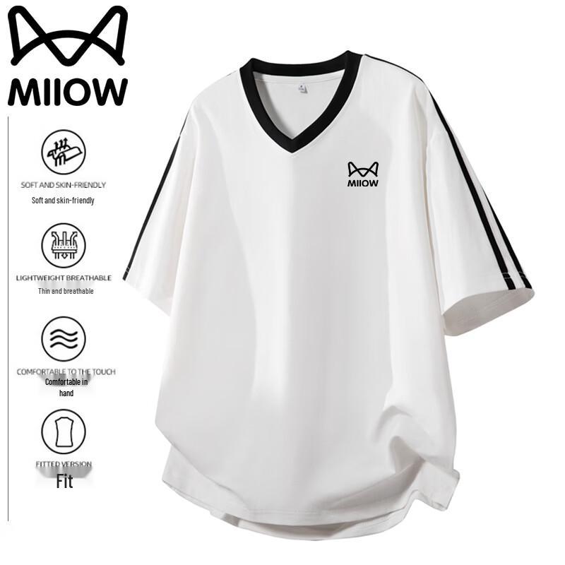 Miiow Men's Summer Cooling V-Neck T-Shirt