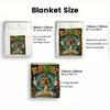 Vintage Rock Band Rabbit 2D Flat Pattern Flannel Blanket High quality All Seasons Warmth and Comfort Perfect for Christmas Gifts.MMT0918231