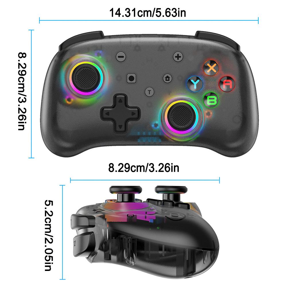 Wireless Bluetooth-compatible Gamepad Support Vibration/Wake-up Function Game Controller Fit for Switch/Switch OLED/Switch Lite