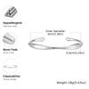 Bracelet jonc minimaliste à ouverture pour femme, Manchette en acier inoxydable pour poignet, Bracelets empilables, Bijoux lisses très polis