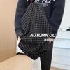 Black and Gray Plaid Pants Children's New Autumn High Waist Drape Loose Casual Small Woolen Wide-leg Pants
