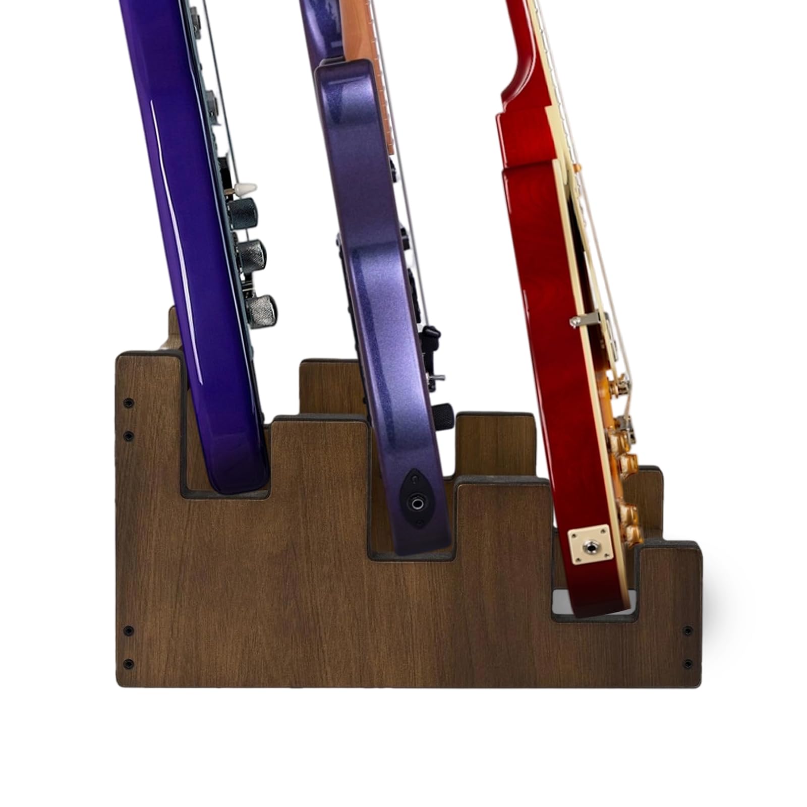 

Guitar stand for three electric wooden guitar stand with partition suitable for band stage and electric guitars guitars, floor-mounted rack,