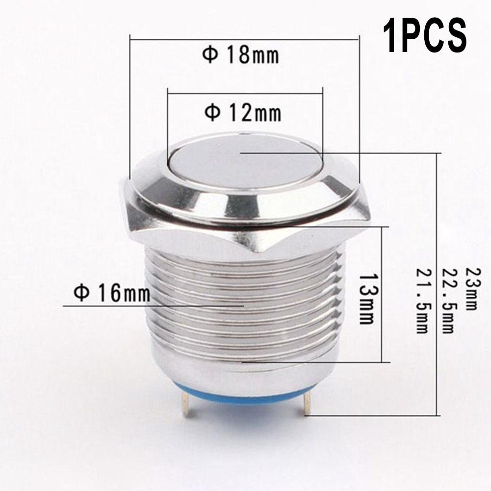16mm Waterproof Metal Push Button Switch Momentary NO for Circuit Control Applications Like Contactors and Relays