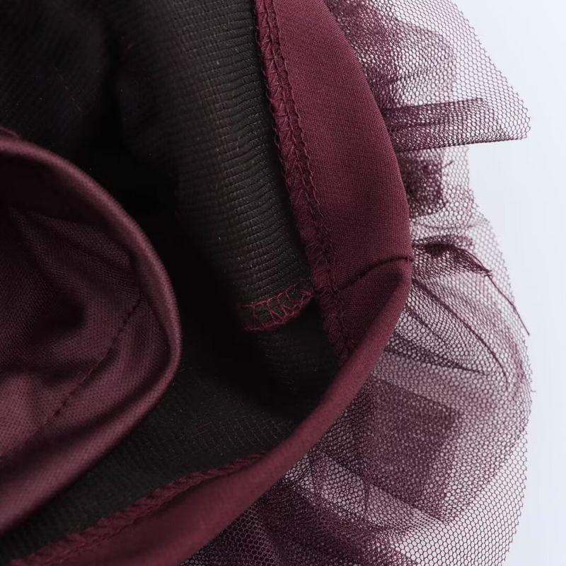 Kaslead New Arrival Women's Clothing Fashion Style Fashion Minimalist Silk Net Patchwork Dress 4661289
