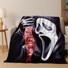 Manta de Franela de Personajes de Terror S-Grito Cara de Fantasma, Manta Suave Acogedora para Hogar Dormitorio Cama Sofá Cubierta de Picnic Regalo para Niños