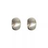 Silver Needle Eye-catching Matte Frosted Brushed Ear Studs in The Shape of A Waterdrop Arc