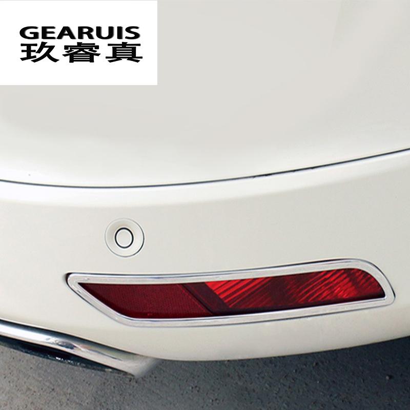 Car Styling Front Fog Lamps Cover Grille Slats Car Fog Lights Cover Decoration ABS Stickers Strips for Volvo XC60 2014-2016 Year