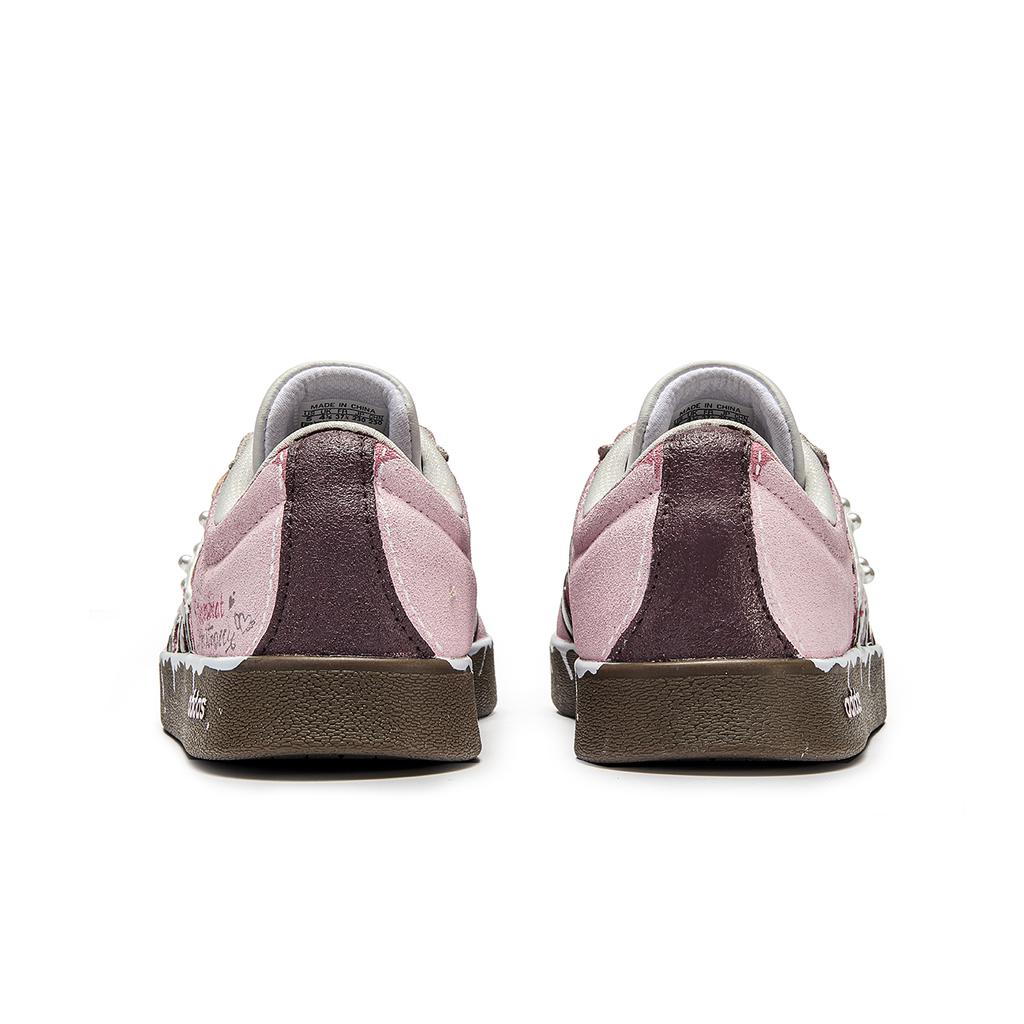 Adidas Neo VL Court Lifestyle Awakening, Cream Pink Cushioning Low top Skateboard Shoes Unisex Pink Brown HQ1802(Team1173-)