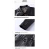 ROMON Men's Business Casual Faux Leather Biker Jacket