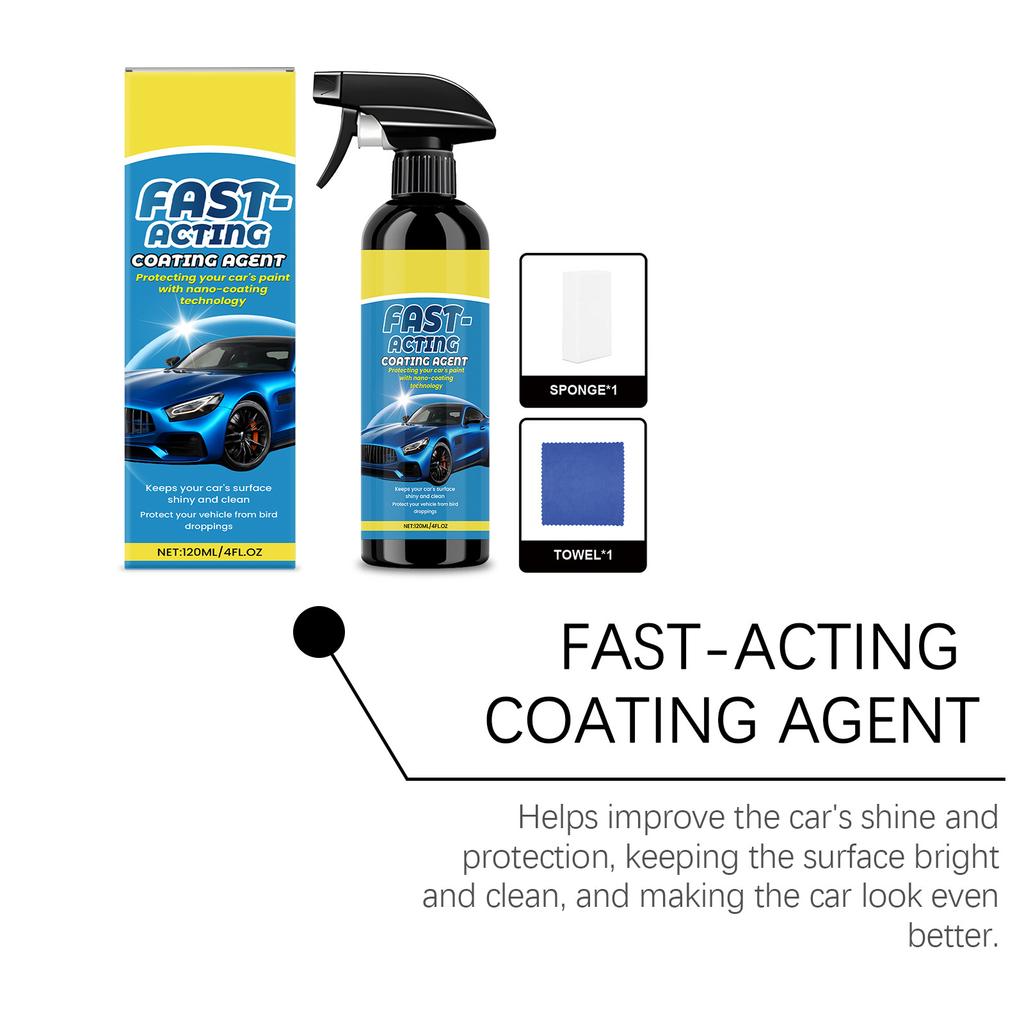Car Coating Spray Kit Paint Care Mirror Refresh Spray 120ml