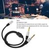 19.7in 3.5mm Female To Dual 6.35mm Male Gold Plated Dual Channel To Mono  Dual Output