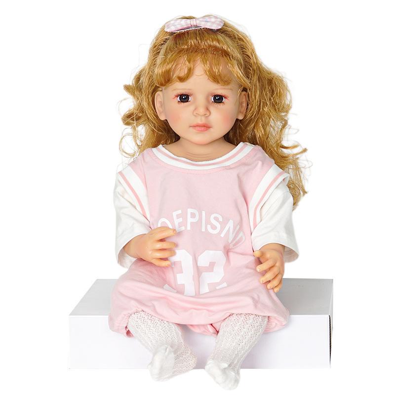 Păpușă Rebirth mare 55cm simulare bebeluș păpușă baie cadou de sărbători