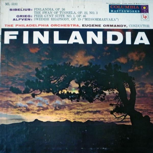 

LP Record PHILADELPHIA ORCHESTRA, EUGENE ORMA - Finlandia ML5181 COLUMBIA MASTER 1956 US Classical Used
