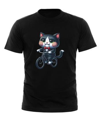 Saw Katze T-Shirt | Lustige Horrorfilm-Parodie Niedliches Katzen-Tee S-4XL Unisex T-Shirt