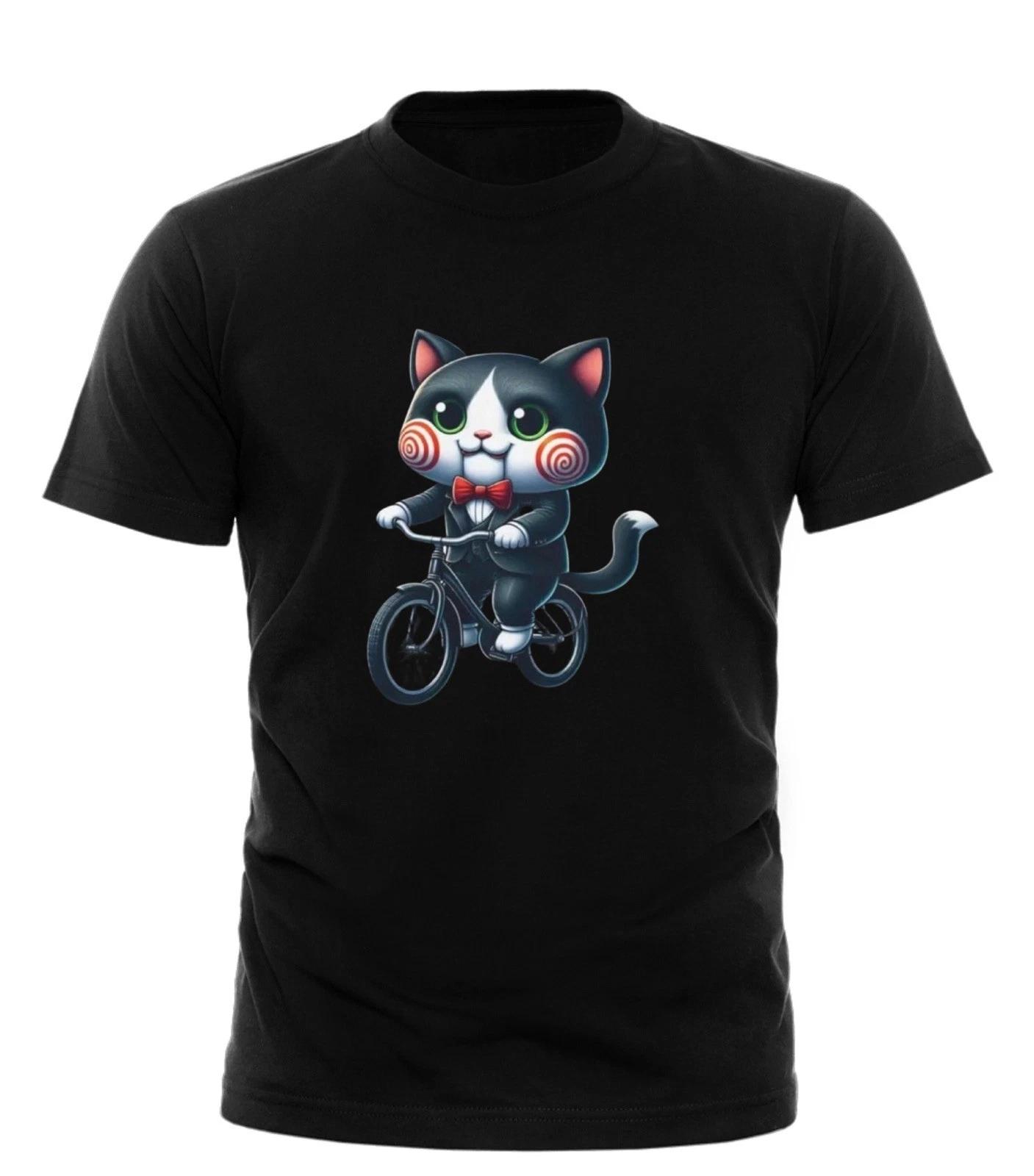 

Saw Cat T-Shirt | Funny Horror Movie Parody Cute Cat Tee S-4XL Unisex T Shirt 4XL