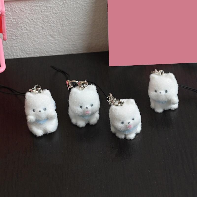 Resin 3D Dog Design Phone Charm Keychain Decoration Accessory With Realistic Texture For Pets Lovers