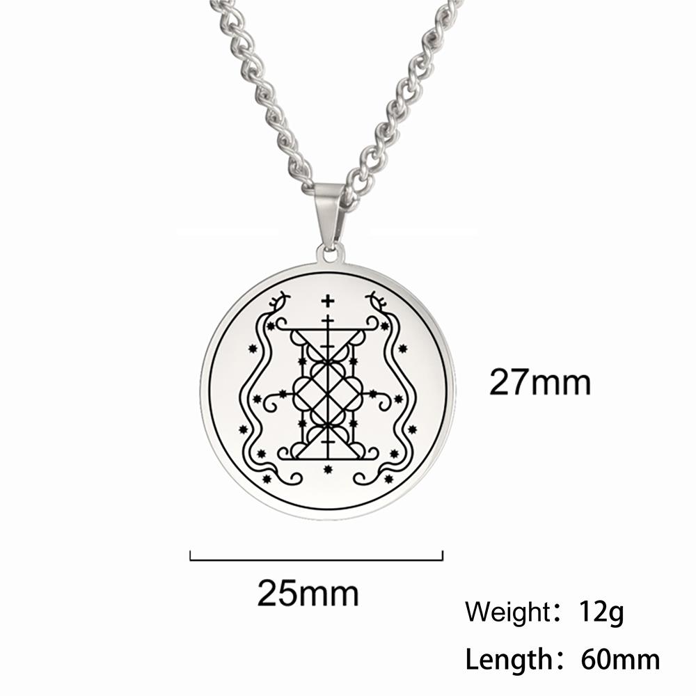 Dawapara Papa Legba Voodoo Halskette Ritual Altar Anhänger Ezili Dantor Vodou Loa Veve Symbol Okkultes Amulett Edelstahl