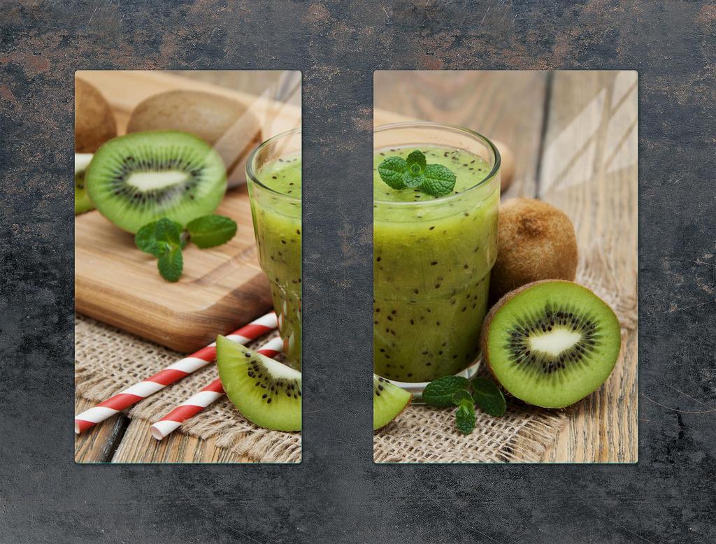 SZKLANA PŁYTA OCHRONNA DO KUCHNI 65x52 KIWI