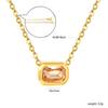 Zircon Pendant Necklace Gentle Sweet Clavicle Chain Steel Ball Bracelet 18K Gold Stainless Steel Jewelry