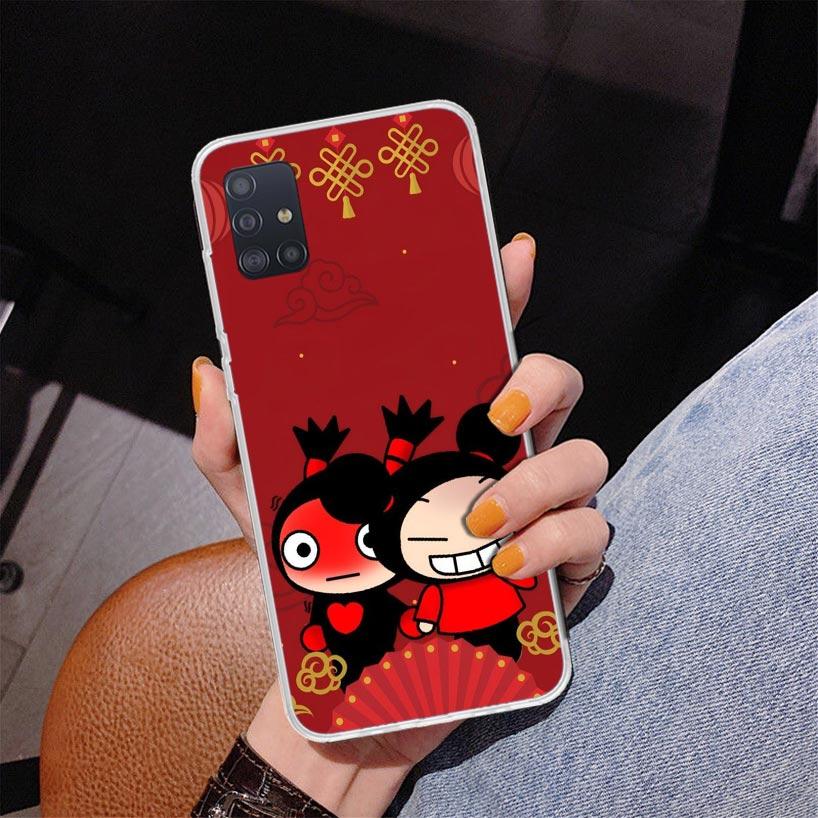 Cute Cartoon Pucca Garu Phone Case For Samsung Galaxy A52 A32 A22 A12 A51 A31 A50S A30S A20S A10S Note 20 Ultra 10 Plus S10 A72