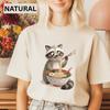 Ramen Raccoon T-Shirt, Funny Trash Panda Noodle Tee