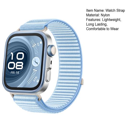 Watch Strap Stretchy Nylon Wristband Solid Color Soft Breathable Replacement Watch Strap